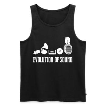 Evolution Of Sound Audiophile Music - Men's Premium Organic Tank Top - black - Front - AI Model Male 178 light (178cm)