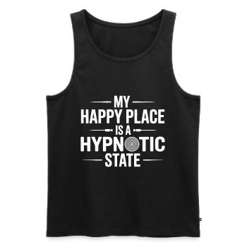 Certified Clinical Therapeutic Trance Specialist  - Men's Premium Organic Tank Top - black - Front - AI Model Male 178 light (178cm)