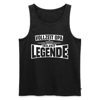 Vollzeit Opa, Teilzeit Legende - Männer Premium Bio Tank Top - Schwarz - Vorne - AI Model Male 178 light (178cm)