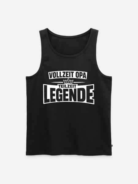 Vollzeit Opa, Teilzeit Legende - Männer Premium Bio Tank Top - Schwarz