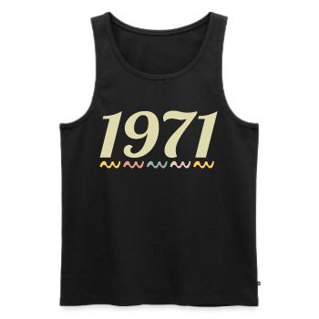 1971 - Männer Premium Bio Tank Top - Schwarz - Vorne - Michal (187cm)