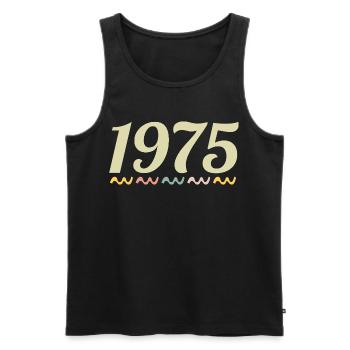 1975 - Männer Premium Bio Tank Top - Schwarz - Vorne - Michal (187cm)