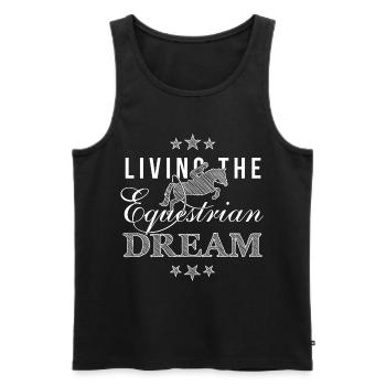Living the Equestrian Dream - Show Jumping Edition - Men's Premium Organic Tank Top - black - Front - Michal (187cm)