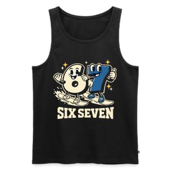 67 Six Seven Snowboard Winter Sports Cadeau - Débardeur bio Premium Homme - noir - Devant - AI Model Male 178 light (178cm)