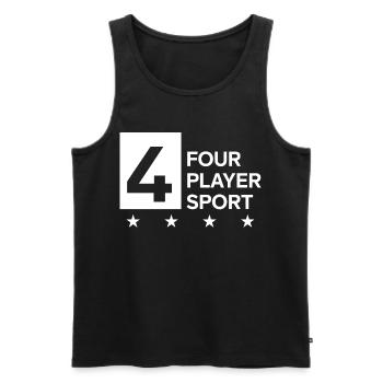 4 Four Player Sport Team Outfit Padel Tennis - Men's Premium Organic Tank Top - black - Front - AI Model Male 178 light (178cm)