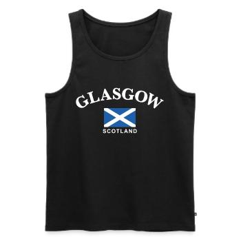 Glasgow, Écosse - Débardeur bio Premium Homme - noir - Devant - AI Model Male 178 light (178cm)