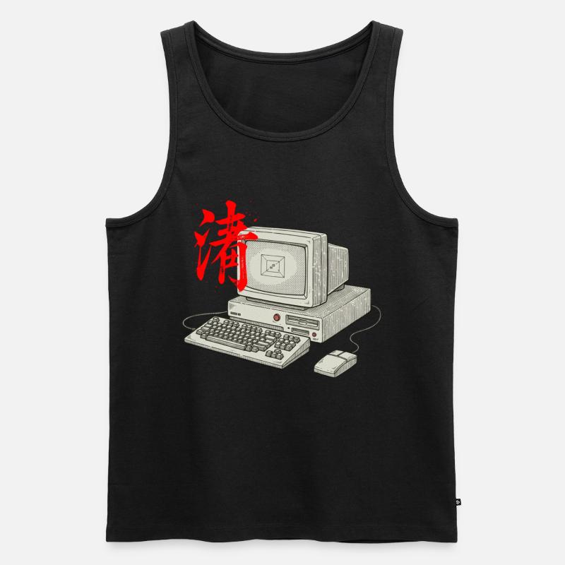 IT Technik Asiatisch - Männer Premium Bio Tank Top - Schwarz