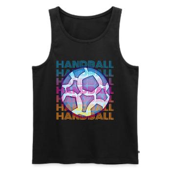 Handball vintage - Débardeur bio Premium Homme - noir - Devant - Michal (187cm)