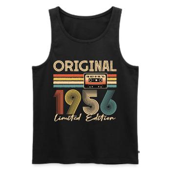 70th birthday, 70 years, original 1956 - Men's Premium Organic Tank Top - black - Front - Michal (187cm)