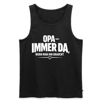 Always there when you need it - Men's Premium Organic Tank Top - black - Front - Michal (187cm)