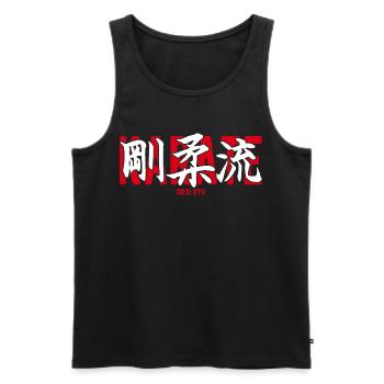 Goju Ryu Karate Kampfsport-Dojo Kanji Japan - Männer Premium Bio Tank Top - Schwarz - Vorne - AI Model Male 178 light (178cm)