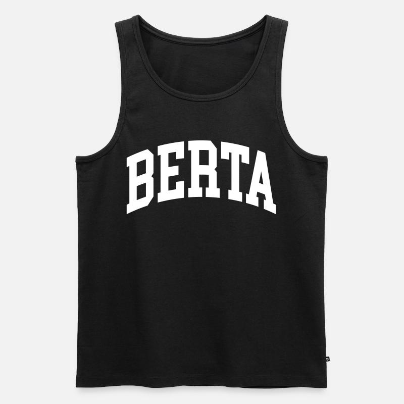 Berta - Männer Premium Bio Tank Top - Schwarz