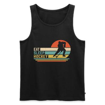 Eishockey Hockey  - Men's Premium Organic Tank Top - black - Front - Michal (187cm)