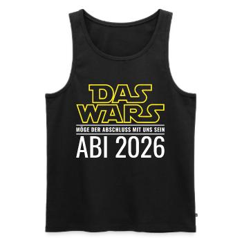 Abi 2026 Das wars Abitur (Abschluss mit uns)  - Männer Premium Bio Tank Top - Schwarz - Vorne - AI Model Male 178 light (178cm)