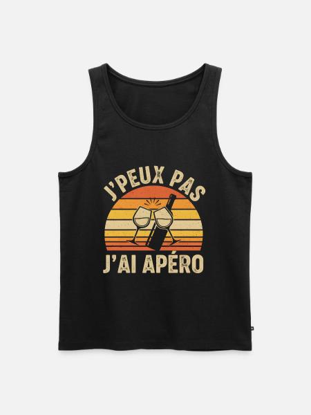 J'peux pas j'ai apéro - Débardeur bio Premium Homme - noir