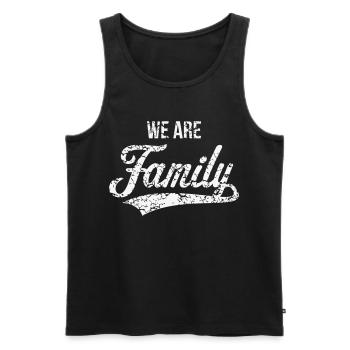 We Are Family (Familie Vater Mutter / Vintage / W) - Männer Premium Bio Tank Top - Schwarz - Vorne - AI Model Male 178 light (178cm)