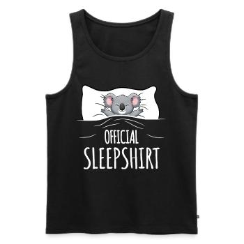 Koala Sleepshirt - Men's Premium Organic Tank Top - black - Front - AI Model Male 178 light (178cm)