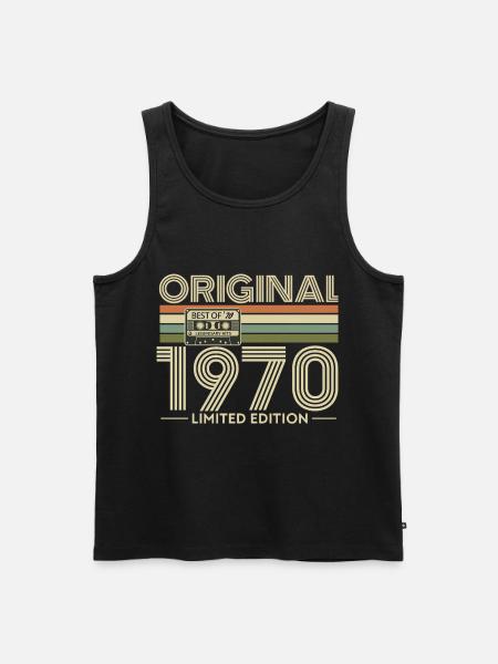 Original 1970 Retro Edition - Men's Premium Organic Tank Top - black