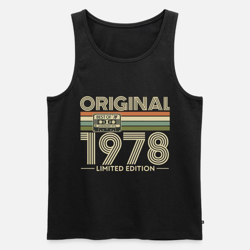 Original 1978 Limited Edition Retro - Männer Premium Bio Tank Top - Schwarz