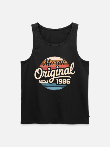 Legendary since march 1986 - Men's Premium Organic Tank Top - black