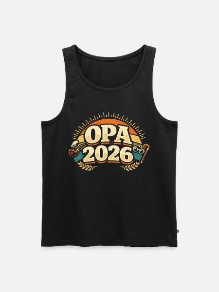 Grandpa 2026 Loading Future Grandfather Gift - Men's Premium Organic Tank Top - black