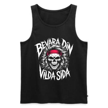 Wild Side Skull - Männer Premium Bio Tank Top - Schwarz - Vorne - Michal (187cm)