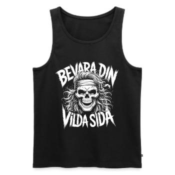Wild Side Skull - Männer Premium Bio Tank Top - Schwarz - Vorne - Michal (187cm)