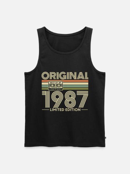 Original 1987 Edition Retro - Men's Premium Organic Tank Top - black