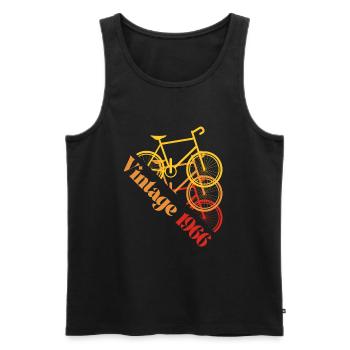 Vintage 1966 - Männer Premium Bio Tank Top - Schwarz - Vorne - Michal (187cm)