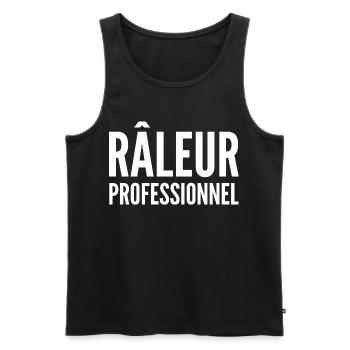 Grumpy Humor Complaining Professional - Men's Premium Organic Tank Top - black - Front - Michal (187cm)