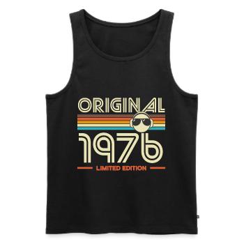 Original 1976 Retro Limited Edition - Débardeur bio Premium Homme - noir - Devant - Michal (187cm)