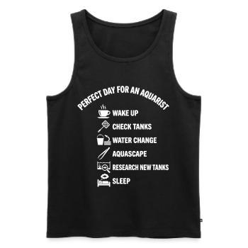 Aquarium Day For An Aquarist Fish Tank - Men's Premium Organic Tank Top - black - Front - AI Model Male 178 light (178cm)