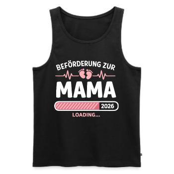 Mama 2026 Loading Beförderung Geschenk - Männer Premium Bio Tank Top - Schwarz - Vorne - AI Model Male 178 light (178cm)