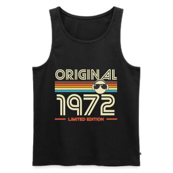 Original 1972 Vintage Groove - Débardeur bio Premium Homme - noir - Devant - AI Model Male 178 light (178cm)