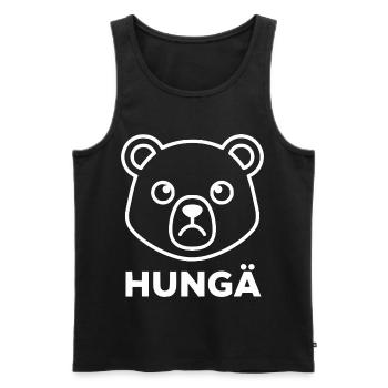 Esquisse d’ours avec Hungä - Débardeur bio Premium Homme - noir - Devant - AI Model Male 178 light (178cm)