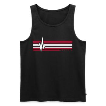 Battement de cœur Autriche ECG Autriche Autrichiens - Débardeur bio Premium Homme - noir - Devant - AI Model Male 178 light (178cm)