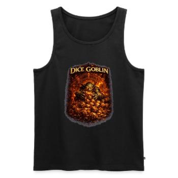 Dice Goblin T-Shirt – Dice & Role Play - Men's Premium Organic Tank Top - black - Front - Michal (187cm)