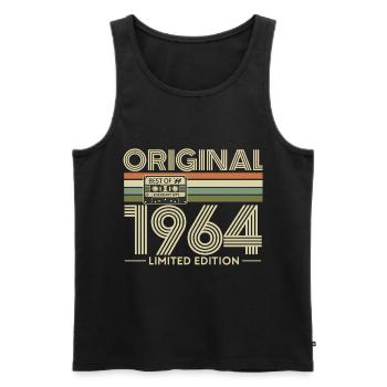 Original 1964 Limited Edition - Men's Premium Organic Tank Top - black - Front - Michal (187cm)