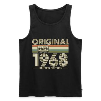 Original 1968 Rétro Limité - Débardeur bio Premium Homme - noir - Devant - Michal (187cm)