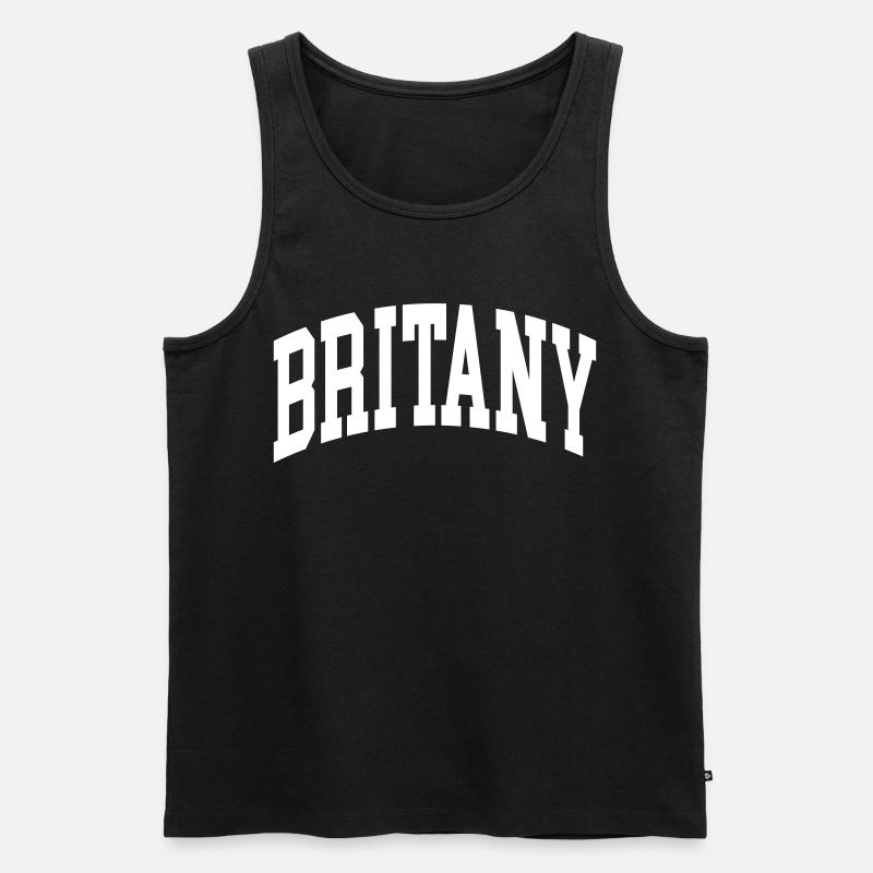 Britany - Männer Premium Bio Tank Top - Schwarz