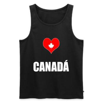 Canada - Débardeur bio Premium Homme - noir - Devant - AI Model Male 178 light (178cm)