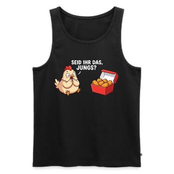 Are You the Guys Chicken Chicken Nuggets - Men's Premium Organic Tank Top - black - Front - AI Model Male 178 light (178cm)
