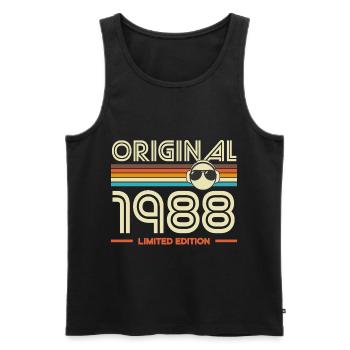 Original 1988 Retro Edition - Men's Premium Organic Tank Top - black - Front - Michal (187cm)