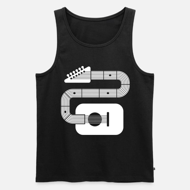 Abstrakte Formgitarre - Männer Premium Bio Tank Top - Schwarz