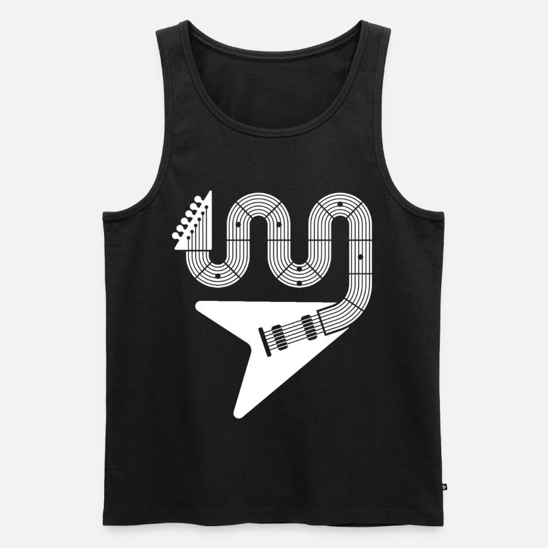 Abstrakte E-Gitarre - Männer Premium Bio Tank Top - Schwarz