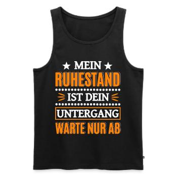 Lustiger Renter Spruch - Männer Premium Bio Tank Top - Schwarz - Vorne - Michal (187cm)