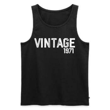 vintage 1971 - Débardeur bio Premium Homme - noir - Devant - Michal (187cm)