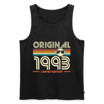 Original 1993 Retro Édition Limité - Débardeur bio Premium Homme - noir - Devant - AI Model Male 178 light (178cm)
