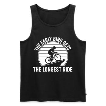 Early Riser Road Cyclists - Men's Premium Organic Tank Top - black - Front - Michal (187cm)