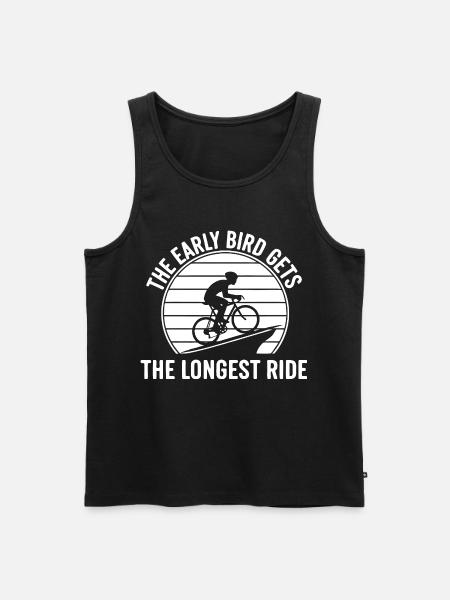 Frühaufsteher Rennradfahrer - Männer Premium Bio Tank Top - Schwarz